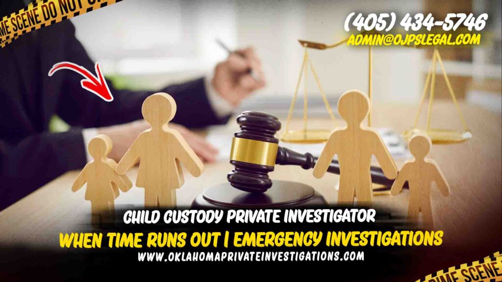 Oklahoma Child Custody Private Investigator for emergency legal investigations.